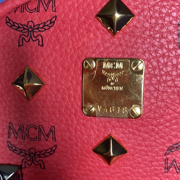 Authentic MCM red backpack - Picture 8 of 9
